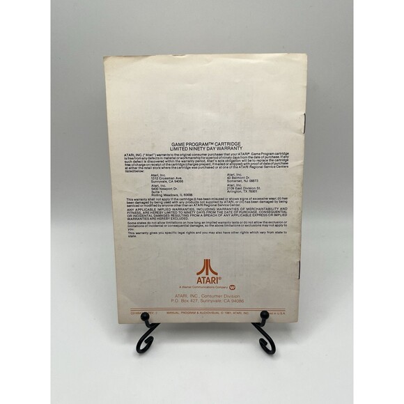 Missile Command Atari 2600 1981 Manual Only CX2638 Used Printed In USA - Picture 2 of 3